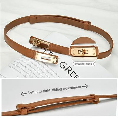 Retro Gold Buckle Women Belt Skinny Thin Waist Belts For Lady