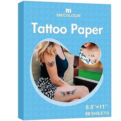 MECOLOUR Printable Temporary Tattoo Paper Luminous 8.5X11 5 Sets for  Inkjet Printer, Personalized DIY Image Transfer Decal Paper for Skin, For