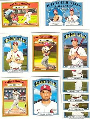 St. Louis Cardinals 2021 Topps Heritage Series Complete Mint Hand Collated  19 Card Team Set Featuring Yadier Molina and Adam Wainwright Plus a Dylan  Carlson Rookie Card and More - Yahoo Shopping