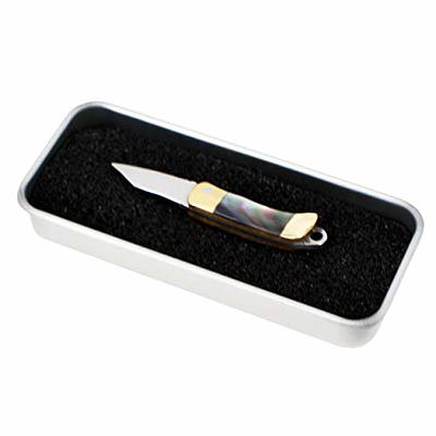  KUNSON Ultra Small Little Folding Pocket Brass Knife
