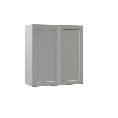 Hampton Bay Designer Series Melvern Assembled 36x30x12 in. Wall Open Shelf Kitchen Cabinet in White