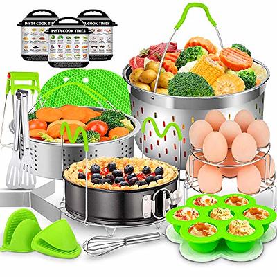 17 Pcs Accessories for Instant Pot, EAGMAK 6, 8 Qt Pressure Cooker  Accessories - 2 Steamer Baskets, Non-stick Springform Pan, Egg Bites Mold,  Egg Rack, Steamer Trivet, Egg Beater, Oven Mitts (Green) - Yahoo Shopping