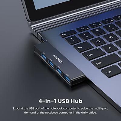 MOGOOD 3 in 1 USB Splitter Cable, Portable USB 2.0 Hub for Charging, Data  Transfer, Laptop, Mac