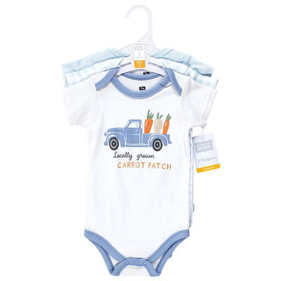 Hudson Baby Cotton Bodysuits, Carrot Patch Truck, 3-6 Months