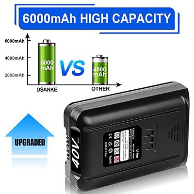 6000mAh 40 Volt Max Lithium Battery Replacement for Black and