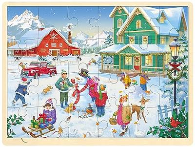 Puzzles for Kids Ages 3-5, 60 Pcs Christmas Tree Puzzles with
