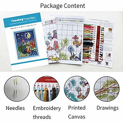 Dimension Stamped Cross Stitch Kits Full Range of Embroidery Starter Kits  Cross Stitch Patterns for Beginners Needlepoint Kits for Adults DIY