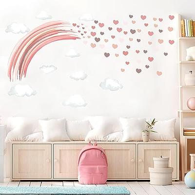 82Pcs Boho Rainbow Wall Decor Stickers Small Rainbow Wall Decal Watercolor  Rainbow Heart Sun Star Wall Stickers for Girls Boys Baby Bedroom Nursery  Wall Decor