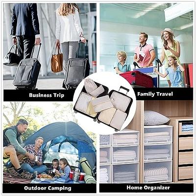 7pcs Travel Storage Bags Portable Essential Suitcases Packing Bag Case For  Clothes Shoes Makeup Luggage Organizer