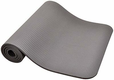 BalanceFrom Fitness 71 x 24 Anti Tear Yoga Mat w/Knee Pad & Blocks, Gray