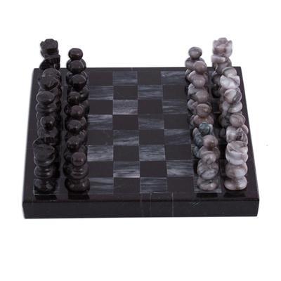 Onyx and Marble Chess Set in Brown and Beige (13.5 in.) - Nature's  Challenge