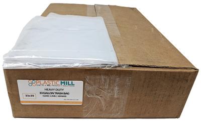 PlasticMill 33 Gallon, Black, 3 mil, 33x39 50 Bags/Case, Garbage Bags.