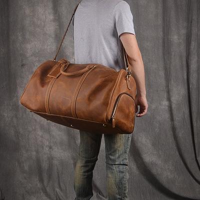 Groomsmen Duffle Personalized Vegan Leather Weekend Travel Bag for