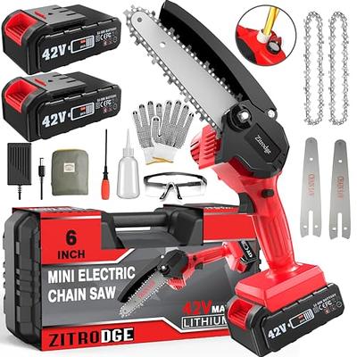 Zitrodge Mini Chainsaw, 6 inch Cordless Electric Pruning Chain Saw