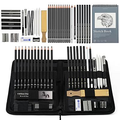 Pro Drawing Kit Sketching Pencils Set,portable Zippered Travel