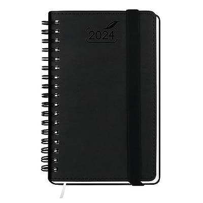 2024 Pocket Calendar by LADYACCES 2024 Weekly and Monthly Planner for  Purse, Small Agenda 2024 with Vegan Leather Hard Cover, Elastic Closure,  Inner