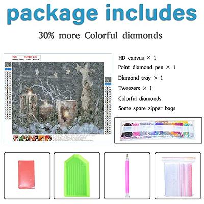 Christmas Diamond Art Painting Kits for Adults, Full Drill Snowman Diamond Dots Paintings for Beginners, Round 5D Paint with Diamonds Pictures Gem