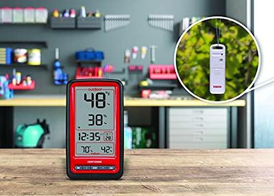 Wittime 2079 Indoor Outdoor Thermometer Wireless Temperature and Humidity  Monitor Inside Outside Thermometer for Home with Temp Sensor,hd lcd