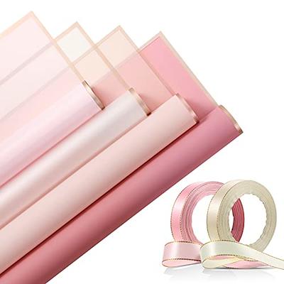Ewaymado Solid Color Light Pink Double Faced Satin Ribbon 1-1/2 X 50  Yards, Fabric Ribbons Perfect for Wedding and Party Decoration,Gift  Wrapping