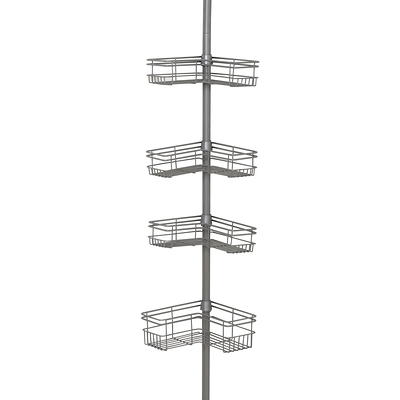 Kenney 3-Tier Spring Tension Corner Pole Shower Caddy, Color: Satin Nickel  - JCPenney