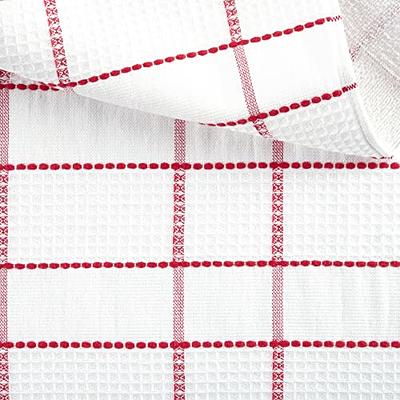 Martha Stewart Modern Waffle Kitchen Towel Set 6-Pack, Red, 16x28 