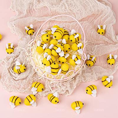 Wool Felt Bee Mini Crafts Balls Bumble Bee Decor Diy Craft Toys 30