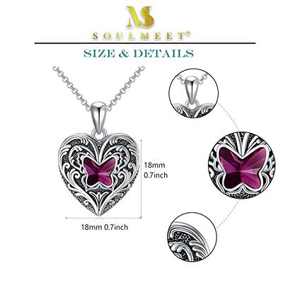 S925 Sterling Silver 2 Sisters in Love Heart Pendant Necklace Engraved Soul  Sist