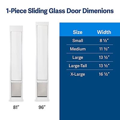 PetSafe 2-Piece Sliding Glass Pet Door, Large, White