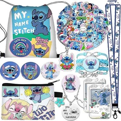 EMISOO Stitch Merchandise Stuff Gift Set, Stitch Cartoon Anime Drawstring  Bag, Keychain, Keychain Lanyard, Purse, Bracelets, Sticker, Button Pins  (Black B) - Yahoo Shopping