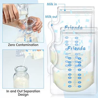 Nuliie 300 Pcs Breastmilk Storage Bags, 8 OZ Breast Milk Storing Bags, BPA  Free, Milk Storage Bags with Pour Spout for Breastfeeding, Self-Standing Bag,  Space Saving Flat Profile - Yahoo Shopping