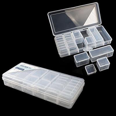 Rolybag Small Bead Organizer Clear Plastic Bead Storage Containers 12  Pieces Mini Storage Box with Label Stickers Diamond Painting Storage Cases  with