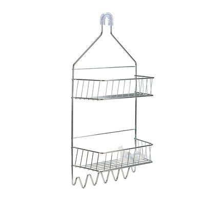 Bath Bliss Ocean Design Satin Nickel Shower Caddy