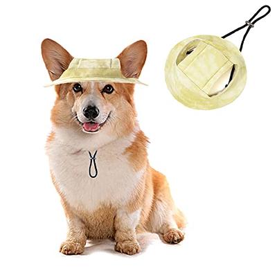 Sebaoyu Dog Hat and Sunglasses Summer Dog Baseball Cap Pet Puppy Visor Hats  Sunbonnet Outfit with Ear Holes Doggy Cat Goggles for Small Medium Breed