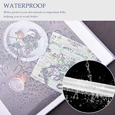 5pcs Clear Document Folders Transparent Filing Envelopes Waterproof Plastic  Envelopes File Holder Filing Document Poly Envelope With Snap Button Closu