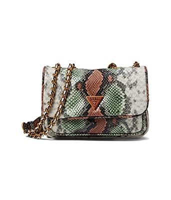 Guess Lisbet Woven Small Convertible Chain Crossbody - Stone