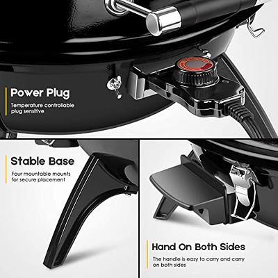 Electric BBQ Grill Techwood 15-Serving Indoor/Outdoor Electric Grill for  Indoor & Outdoor Use, Double Layer Design, Portable Removable Stand Grill