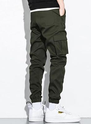 JMIERR Men's Casual Cargo Pants Cotton Drawstring Joggers Men