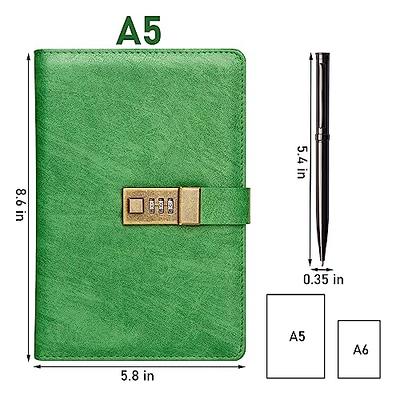 Lock Diary with Pen Set Journal for Women Teenagers Diary for Girls Age  8-12, A5 240 Pages Colorful Side Journal with Lock, Refillable Leather  Journal