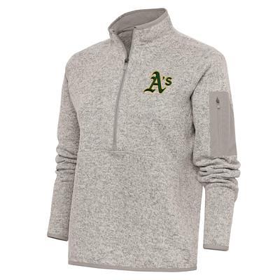 San Francisco 49ers Antigua Women's Fortune Half-Zip Pullover Jacket -  Oatmeal