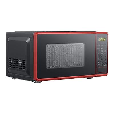 COMMERCIAL CHEF Small Microwave 0.9 Cu. Ft. Countertop Microwave with Touch  Controls & Digital Display, Stainless Steel Microwave & 10 Power Levels,  Outstanding Portable Microwave with Convenient Push 