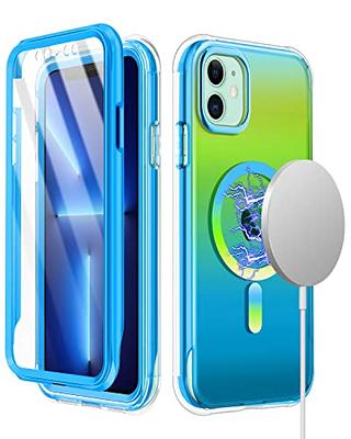 Jefonha for iPhone 11 6.1 Magnetic Clear Glitter Case, [Compatible with  Magsafe] Cute Luxury Plating Bling Phone Case, Full Camera Lens Protector