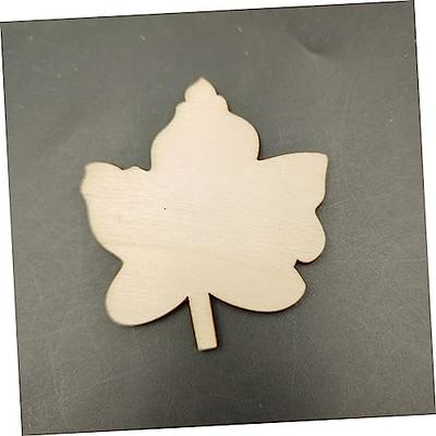 300 Pcs Wooden Embellishments Mixed Flower Leaf Pattern Wooden Scrapbooking  DIY Handmade Crafts Children DIY Graffiti Home Decor