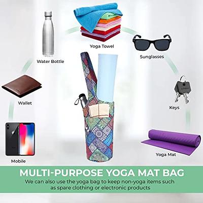 Yoga Mat Bag | Fashion Yoga Bag Backpack with Zipper Pocket for Valuables |  Great gift for all yoga lovers!