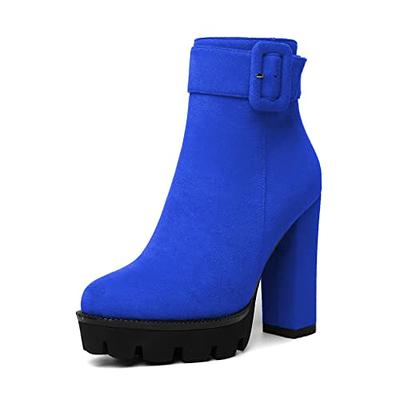 Round-toe heeled ankle boots - Woman