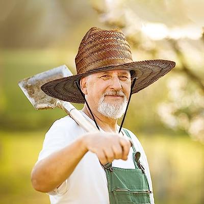 Funtery 12 Pack Straw Hat for Men Summer Large Brim Farmer Hat Beach Sun  Protection Straw Hat with Lanyard (Brown) - Yahoo Shopping