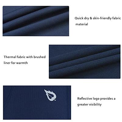  Boys Fleece Compression Leggings Youth Pants Kids Tights  Football Basketball Baseball Sports Cold Weather Gear Navy Size M