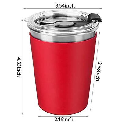 ShineMe Kids Cups with Lid, 12oz Stainless Steel Drinking Cups with Sleeves and Spill Proof Lid, Unbreakable Toddler Sippy Cups