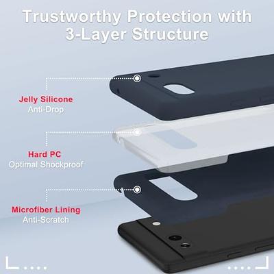 For Google Pixel 7A Case Slim Silicone Shockproof Phone Cover + Screen  Protector