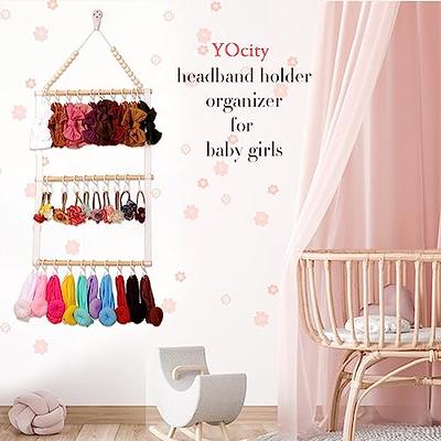 Bow Holder For Girls Hair Bows, Hair Bow And Baby Headband Holder