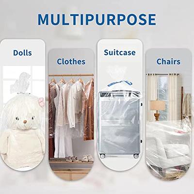 Clear Plastic Storage Bags Giant Moving and storage bag for Blanket Clothes  and Big Plush Toys Luggage, Suitcase, Comforter, Chair,Reusable(Include